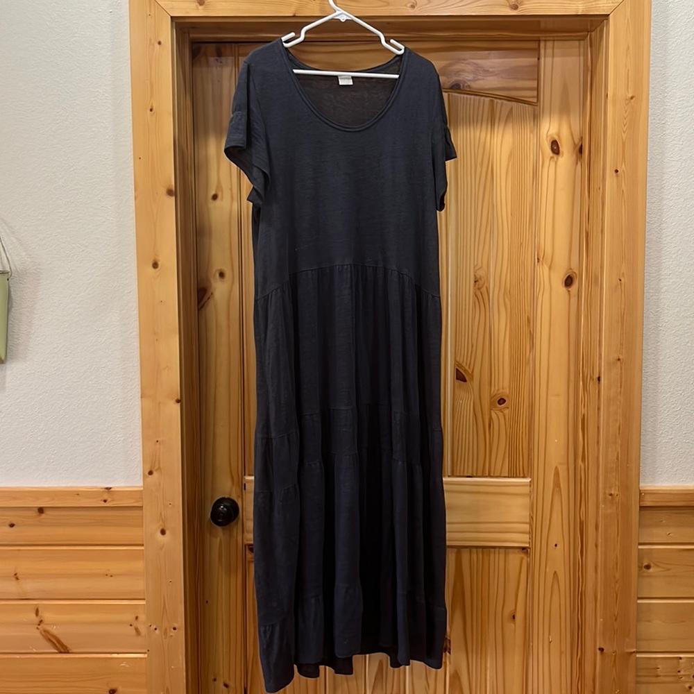Poetry Tiered Linen Jersey Dress